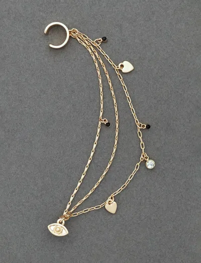 Lucky Brand Celestial Ear Cuff Chain In Multi