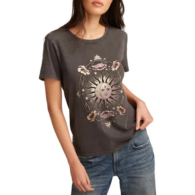 Lucky Brand Celestial Floral Cotton Graphic T-shirt In Jet Black