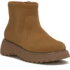 Lucky Brand Chameli Platform Bootie In Rich Saddle Wpsude