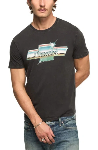 Lucky Brand Chevrolet Chrome Cotton Graphic T-shirt In Black