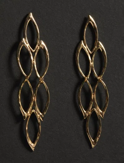 Lucky Brand Circle Drop Statement Earrings In Gold