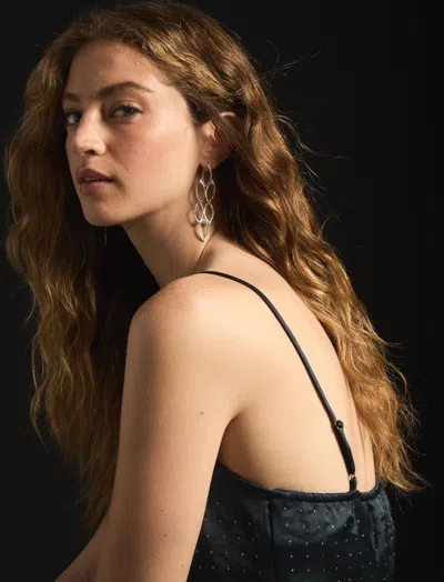 Lucky Brand Circle Drop Statement Earrings In Yellow