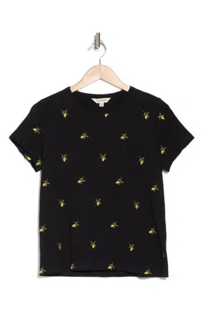 Lucky Brand Citrus Embroidered T-shirt