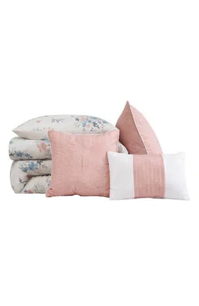 Lucky Brand Clarie Floral Rose Comforter Set In Pink