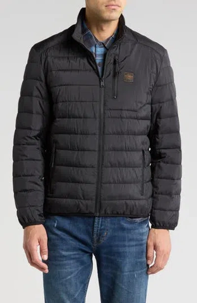Lucky Brand Clarkson Water-resistant Packable Puffer Jacket In Black