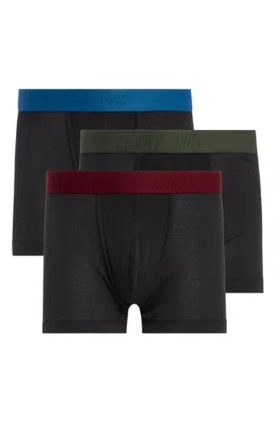 Lucky Brand Classic 3-pack Boxer Briefs In Jet Black