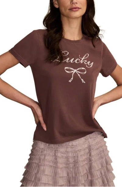 Lucky Brand Classic Lucky Bow T-shirt In Brown
