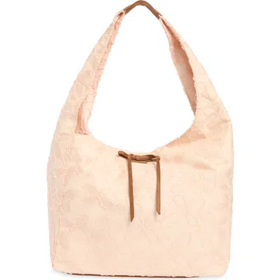 Lucky Brand Clem Floral Hobo In Beige Honey Frayed Floral