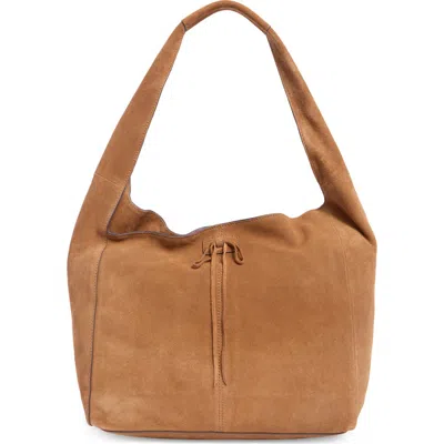 Lucky Brand Clem Leather Hobo Bag In Honey Tan Soft Cow Suede Le
