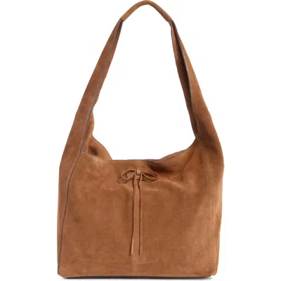 Lucky Brand Clem Suede Shoulder Bag In Brown