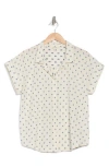 Lucky Brand Clip Dot Cotton Blend Camp Shirt