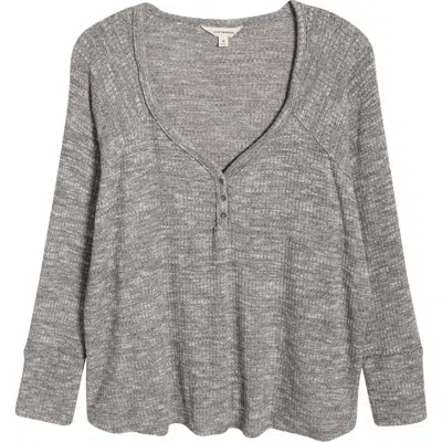 Lucky Brand Cloud Henley In Heather Grey