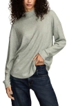 Lucky Brand Cloud Mock Neck Top In Gray