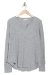 Lucky Brand Cloud Notch Neck Long Sleeve Top