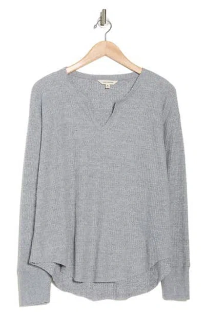 Lucky Brand Cloud Notch Neck Long Sleeve Top