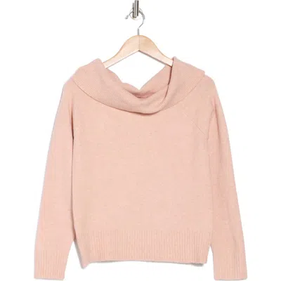 Lucky Brand Cloud Off The Shoulder Sweater In Pink
