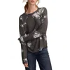 Lucky Brand Cloud Raglan Sleeve Knit Top In Black