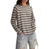 Lucky Brand Cloud Raglan Sleeve Knit Top In Gray