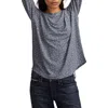 Lucky Brand Cloud Raglan Sleeve Knit Top In Gray