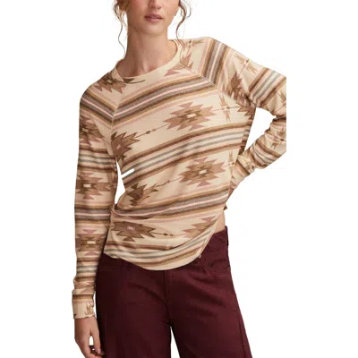 Lucky Brand Cloud Raglan Sleeve Knit Top In Neutral