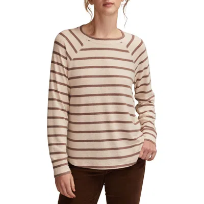 Lucky Brand Cloud Raglan Sleeve Knit Top In Neutral