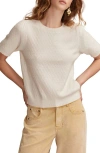 Lucky Brand Cloud Soft Puff Sleeve Sweater In White