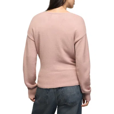 Lucky Brand Cloud Soft Surplice Sweater In Pink