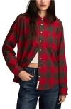 Lucky Brand Women's Clyde Plaid Boyfriend Button-down Shirt In Multi