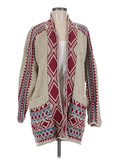 Pre-owned Lucky Brand Coat In Burgundy