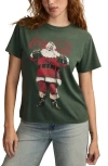 Lucky Brand Women's Claus Coke Classic Crewneck Top In Green
