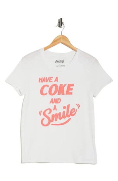 Lucky Brand Coca Cola Smile Graphic T-shirt In Cream