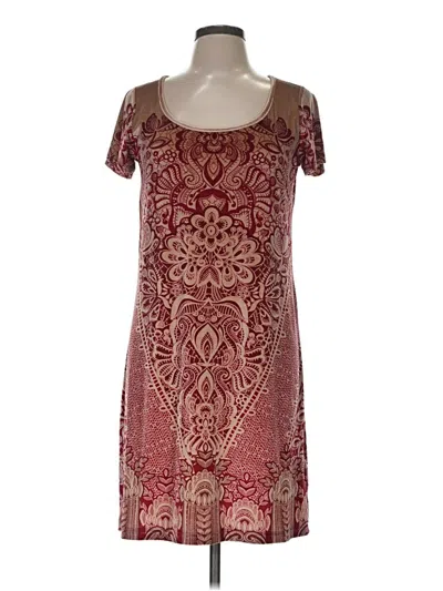 Pre-owned Lucky Brand Cocktail Dress In Burgundy