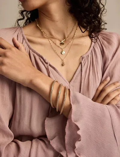Lucky Brand Coiled Bracelet Set In Gold