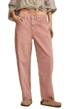 Lucky Brand Corduroy Barrel Leg Pants In Pink Please Wash