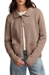 Lucky Brand Cotton Cardigan In Brown
