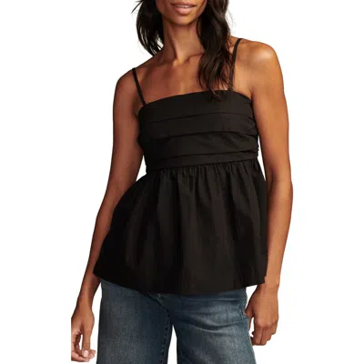 Lucky Brand Cotton Poplin Top In Black