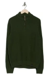 Lucky Brand Cotton Quarter Zip Sweater In Duffel Bag