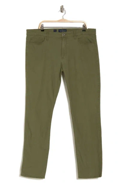 Lucky Brand Cotton Stretch Canvas Pants In Caper Green