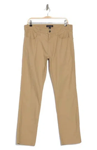 Lucky Brand Cotton Stretch Canvas Pants In Khaki Sand