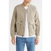 Lucky Brand Cotton Twill Utility Bomber Jacket In Neutral