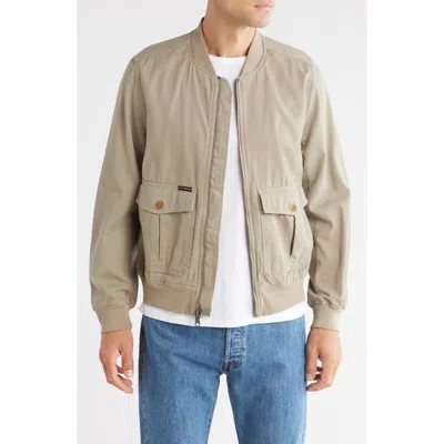Lucky Brand Cotton Twill Utility Bomber Jacket In Neutral