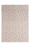 Lucky Brand Cozy Plush Throw Blanket In Beige Floral
