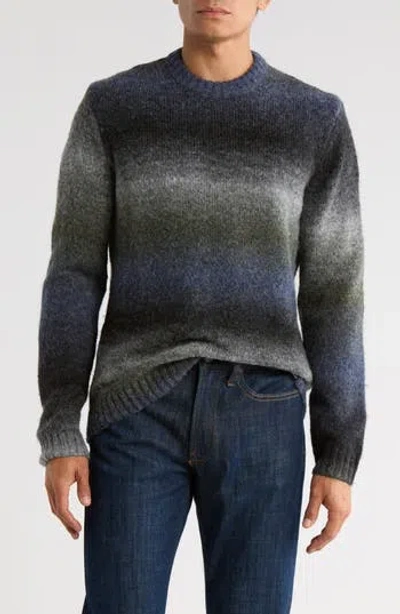 Lucky Brand Crewneck Ombré Sweater In Gray