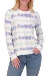 Lucky Brand Crewneck Pullover In Blue Tie Dye
