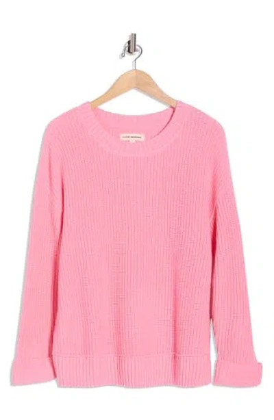 Lucky Brand Crewneck Sweater In Pink
