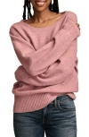Lucky Brand Crewneck Sweater In Rose Heather