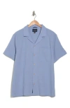 Lucky Brand Crinkle Club Camp Shirt In Tempest