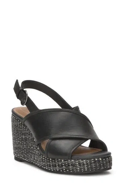 Lucky Brand Crissa Platform Wedge Espadrille Sandal In Black