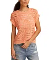 Lucky Brand Open Knit Sleeveless Sweater In Nude