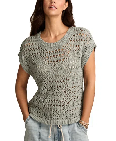 LUCKY BRAND CROCHET SWEATER VEST